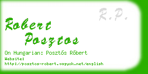 robert posztos business card
